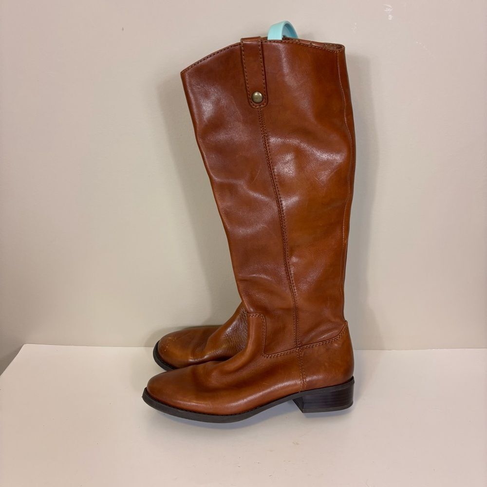 INC Light Brown Leather‎ Riding Boots Size 7